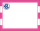 Shocking Pink Stripe Monogram Flat Note Cards Image 1 of 3